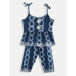 READIPRINT FASHIONS Kids Dark Blue Printed Kurta with Pyjamas-picture-17