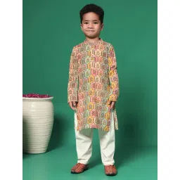 READIPRINT FASHIONS Kids Multicolor Printed Full Sleeves Kurta with Pyjamas-picture-44