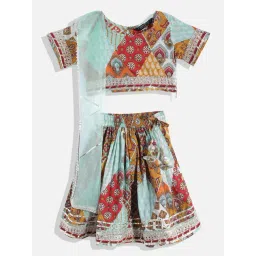 READIPRINT FASHIONS Kids Multicolor Printed Lehenga, Choli with Dupatta-picture-31