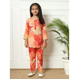 READIPRINT FASHIONS Kids Red & White Printed Kurti with Pants-picture-22