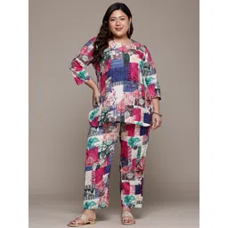 Readiprint Fashions Plus Size Printed Pure Cotton Tunic With Trousers-picture-26