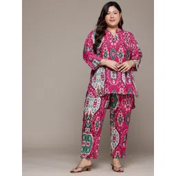Readiprint Fashions Plus Size Printed Pure Cotton Tunic With Trousers-picture-15
