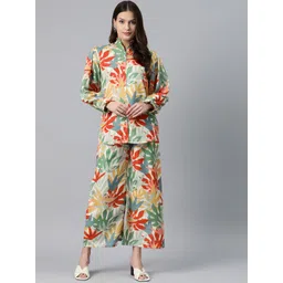 Readiprint Fashions Printed Pure Cotton Longline Shirt & Palazzos-picture-25