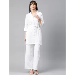 Readiprint Fashions Women Embroidered Longline Shirt with Palazzos-picture-13