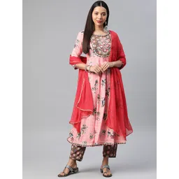 Readiprint Fashions Women Floral Kurti with Palazzos & Dupatta-picture-14