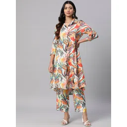 Readiprint Fashions Women Floral Printed Regular Pure Silk Tunic with Palazzos-picture-15