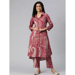 Readiprint Fashions Women Paisley Printed A-Line Pure Cotton Kurta with Palazzos-picture-28