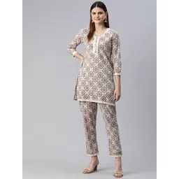 Readiprint Fashions Women Printed Pure Cotton Ethnic Co-Ords Set-picture-33