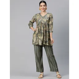 Readiprint Fashions Women Printed Pure Silk Co-Ords-picture-41