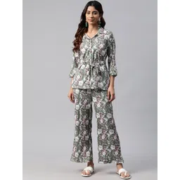 Readiprint Fashions Women Shirt Style Top with Palazzos-picture-24