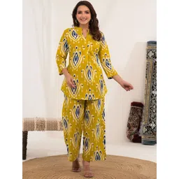 Readiprint Printed Mandarin Collared Neck Tunic With Palazzos Co-Ords-picture-39