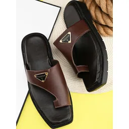 REAL BLISS FOOTWEAR Men Brown Sliders-picture-26