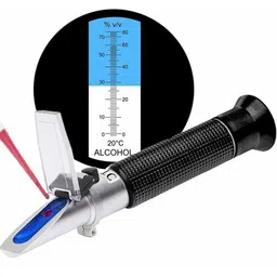 real instruments Alcohol Refractometer For Spirit Alcohol Volume Percent Range 0-80% V/V Manual Handheld Refractometer-picture-23