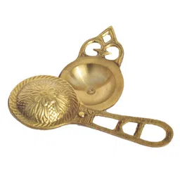 realcraft; inspiring lifes Brass kajal Pati Storage Unit - Pack of 1, Gold, 12 x 3 x 2 Centimeters image 4