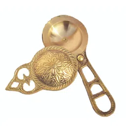 realcraft; inspiring lifes Brass kajal Pati Storage Unit - Pack of 1, Gold, 12 x 3 x 2 Centimeters image 2