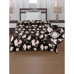 REALDREAM Brown Floral Mild Winter 300 GSM Single Bed Dohar-picture-40