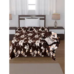REALDREAM Brown Floral Mild Winter 300 GSM Single Bed Dohar-picture-26
