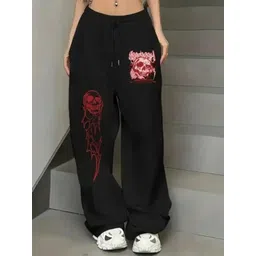 Realglimpse Women Relaxed Flared High-Rise Pleated Trousers-picture-32