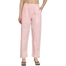 ream Solid Cotton Fabric Women Casual Wear Pant-picture-51