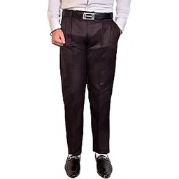 rebav Men's Solid Formal Regular Fit Polycotton Trousers-picture-32
