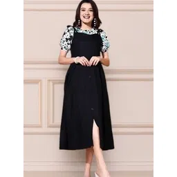 rebikatrendz Women Black Dungaree-picture-12