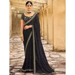 Reboot Fashions Bandhani Embroidered Pure Georgette Bandhani Saree-picture-11
