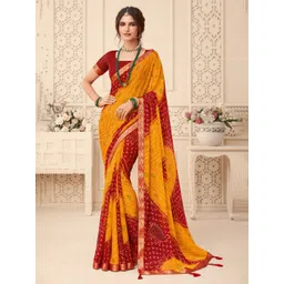 Reboot Fashions Bandhani Pure Chiffon Bandhani Saree-image-11