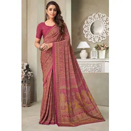 Reboot Fashions Floral Pure Crepe Saree-image-41