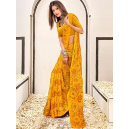 Reboot Fashions Pure Georgette Bandhani Saree-image-49