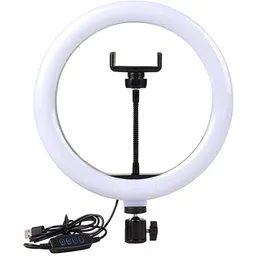 RECTITUDE 10 Inch LED Ring Light with 3 Level Brightness Dimmable Lighting for Photo Shoot Ring Flash-picture-13