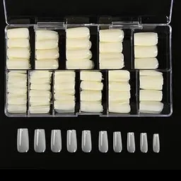 RECTYO GALLERY Square Soft Nail Tips, Natural Acrylic Fake Nail Tips, Full Cover Press On False Nails-picture-15