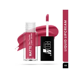 RED 4 Non Transfer Matte Liquid Lipstick - 4 g - Peachy Pink - 132-picture-15