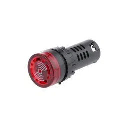 Red AC/DC220V 16mm AD16-16SM LED Signal Indicator Built-in Buzzer-picture-24