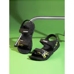 Furo By Red Chief Men's Black Floater Sandals-picture-23