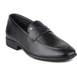 red chief Black Loafer Slip-On Shoes for Men | Genuine Leather Shoes-picture-15