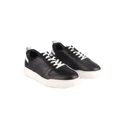 Red Chief Men Black Colourblocked Leather Sneakers-picture-34