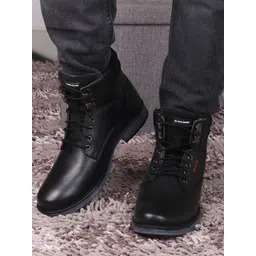 Red Chief Men Black Leather Casual Boots-picture-33