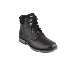 Red Chief Men Black Leather Casual Boots image 5
