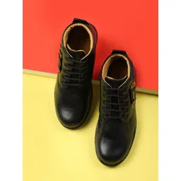 Red Chief Men Black Leather Casual Shoes-picture-19