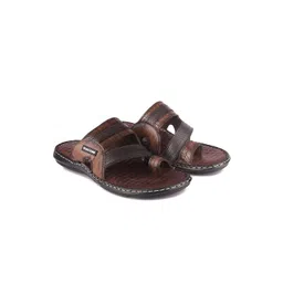 Red Chief Men Brown Leather Comfort Sandals-picture-10