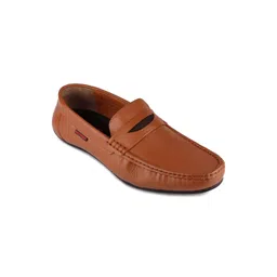 Red Chief Men Tan Brown Solid Leather Formal Loafers-picture-37