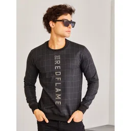 Red Flame Checked Pullover Sweatshirt-picture-14