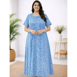 Red Flamingo Printed Maxi Nightdress-picture-10