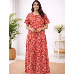 Red Flamingo Printed Maxi Nightdress-picture-33