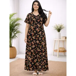 Red Flamingo Printed Maxi Nightdress-picture-31