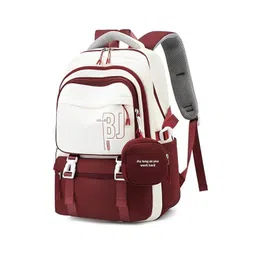 Red Lemon Kids School Backpack With Pouch Nylon Multi Compartment-picture-14