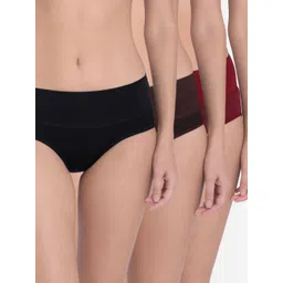 Red Rose Women Pack of 3 Solid Shaper Briefs-picture-18