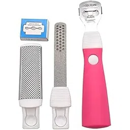 RED SQUARE Foot File Callus Remover Cuticle Foot Care Pedicure Dead Skin Callus Shaver Corn Cuticle Hard Skin Exfoliating Scraping Remover Rasp Knife Spa Corn Cutter (Pink Set)-picture-30