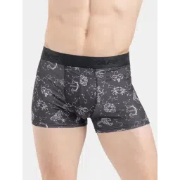 Red Tape Black Comfort Fit Printed Trunks-picture-49