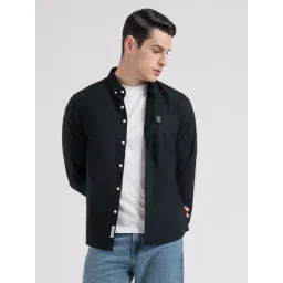 Red Tape Black Cotton Loose Fit Shirt-picture-11